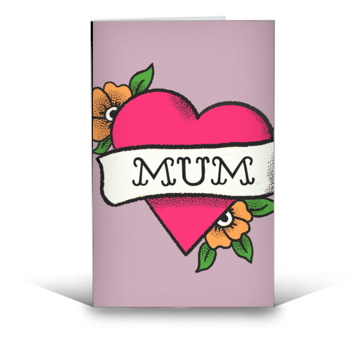 Mum tattoo - funny greeting card by The Queer Store
