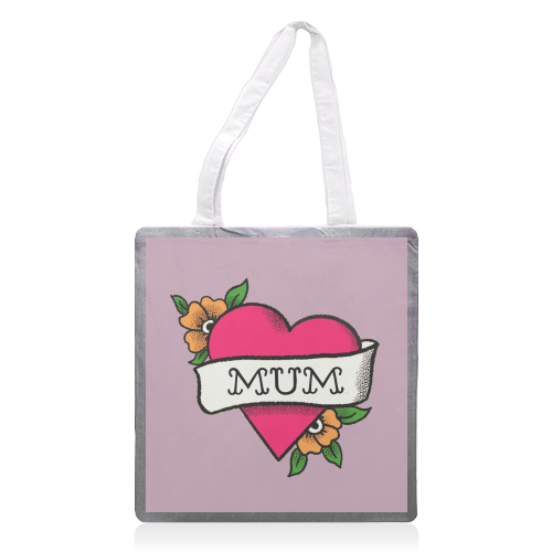 Mum tattoo - printed canvas tote bag by The Queer Store