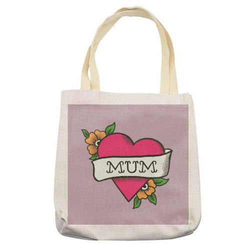 Mum tattoo - printed canvas tote bag by The Queer Store