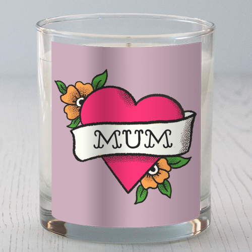 Mum tattoo - scented candle by The Queer Store