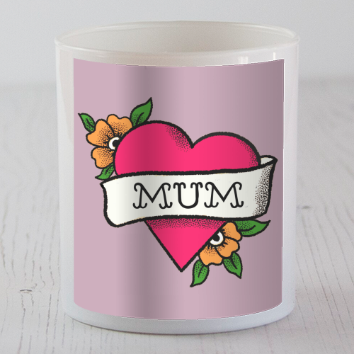 Mum tattoo - scented candle by The Queer Store