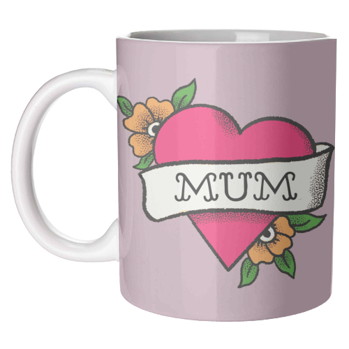 Mum tattoo - unique mug by The Queer Store