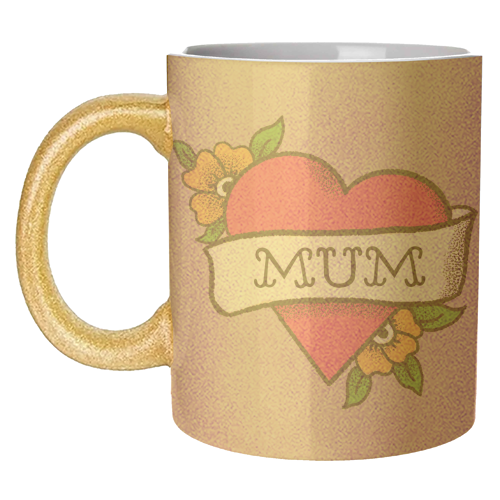 Mum tattoo - unique mug by The Queer Store