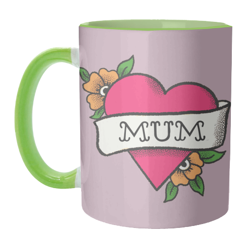 Mum tattoo - unique mug by The Queer Store