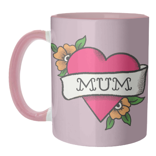 Mum tattoo - unique mug by The Queer Store