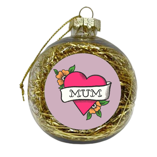 Mum tattoo - xmas bauble by The Queer Store