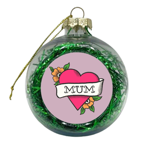 Mum tattoo - xmas bauble by The Queer Store