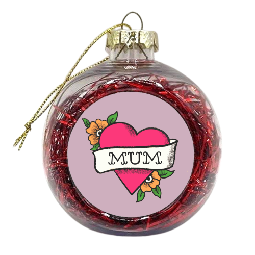 Mum tattoo - xmas bauble by The Queer Store
