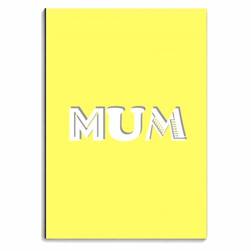 Mum (yellow/grey) - personalised A4, A5, A6 notebook by Adam Regester