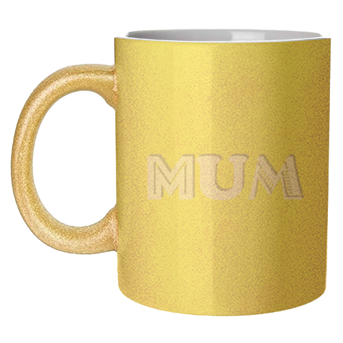 Mum (yellow/grey) - unique mug by Adam Regester