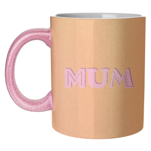 Mum (yellow/grey) - unique mug by Adam Regester
