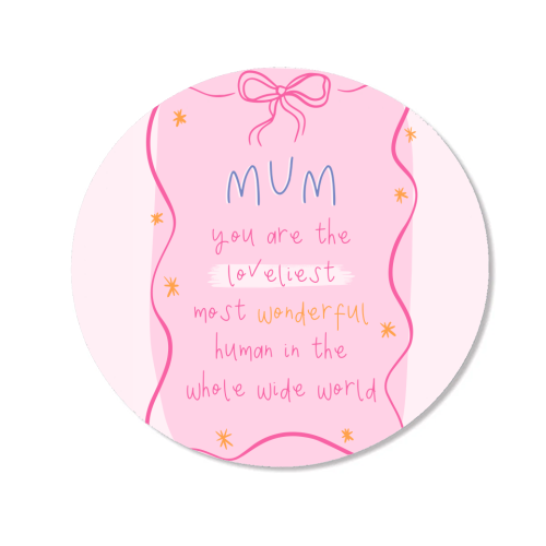 Mum You Are The Loveliest - Cute Bow Mother's Day / Birthday Art - Magnet by By Honey Studios