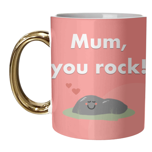 Mum, You Rock! - unique mug by Card and Cake