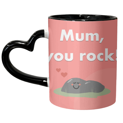 Mum, You Rock! - unique mug by Card and Cake