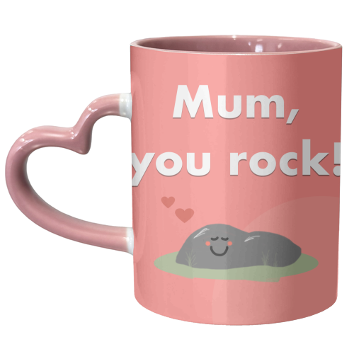 Mum, You Rock! - unique mug by Card and Cake