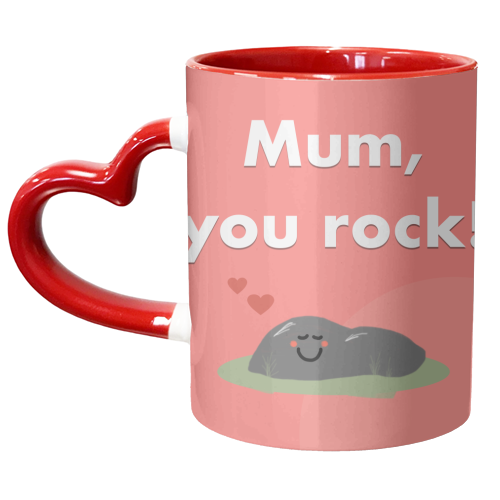 Mum, You Rock! - unique mug by Card and Cake