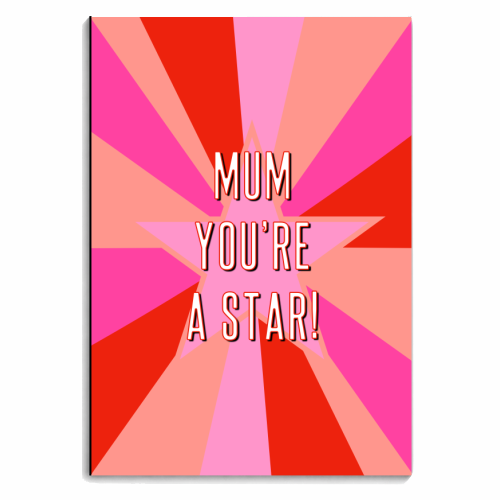 Mum You're A Star! - personalised A4, A5, A6 notebook by Adam Regester