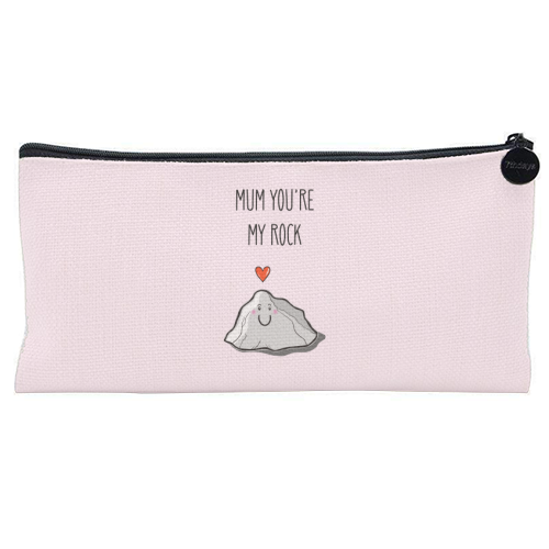 Mum You're My Rock - flat pencil case by Adam Regester