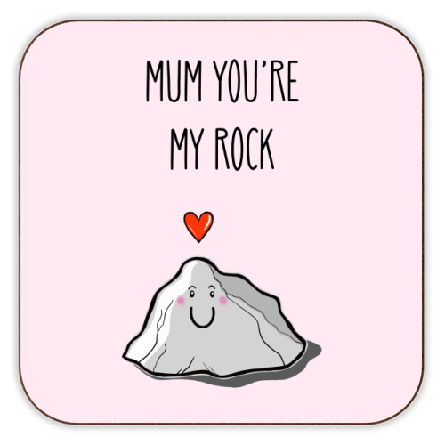 Mum You're My Rock - personalised beer coaster by Adam Regester