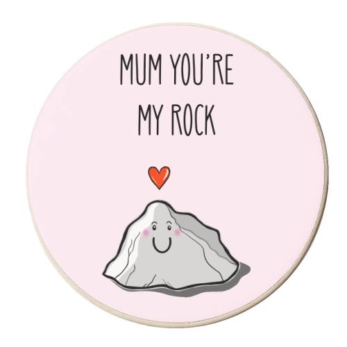 Mum You're My Rock - personalised beer coaster by Adam Regester