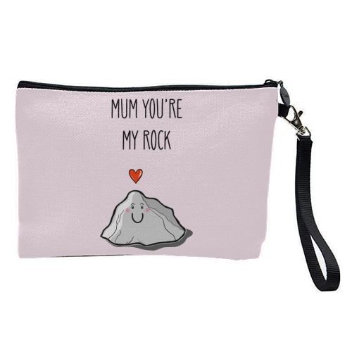 Mum You're My Rock - pretty makeup bag by Adam Regester