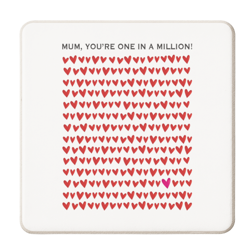 Mum, You're one in a million - personalised beer coaster by The Boy and the Bear