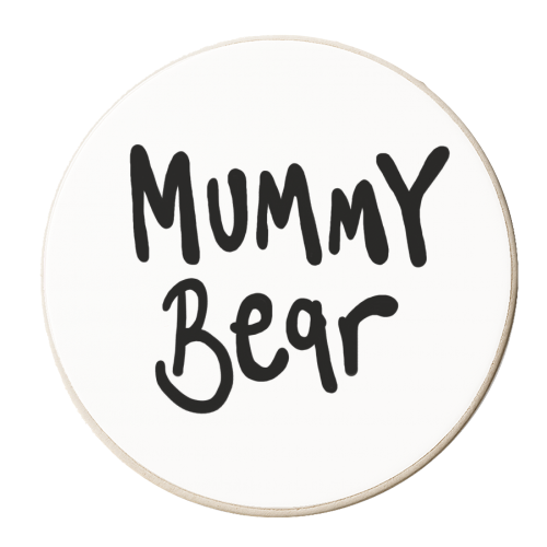Mummy Bear - personalised beer coaster by Emma Donovan