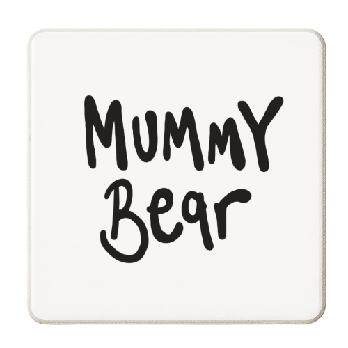 Mummy Bear - personalised beer coaster by Emma Donovan