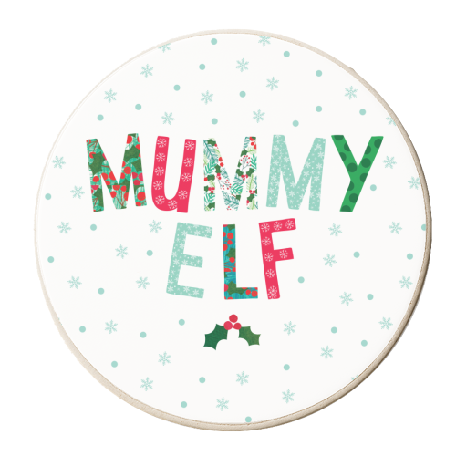 Mummy Elf - personalised beer coaster by The Boy and the Bear