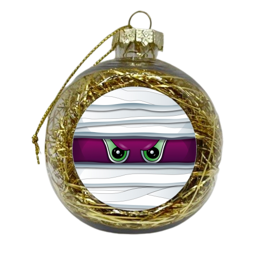 MUMMY - HALLOWEEN, HORROR, GOTH, MONSTER, B MOVIE, CUTE - xmas bauble by Snugbat
