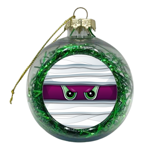MUMMY - HALLOWEEN, HORROR, GOTH, MONSTER, B MOVIE, CUTE - xmas bauble by Snugbat