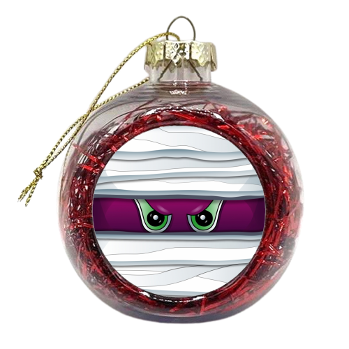 MUMMY - HALLOWEEN, HORROR, GOTH, MONSTER, B MOVIE, CUTE - xmas bauble by Snugbat