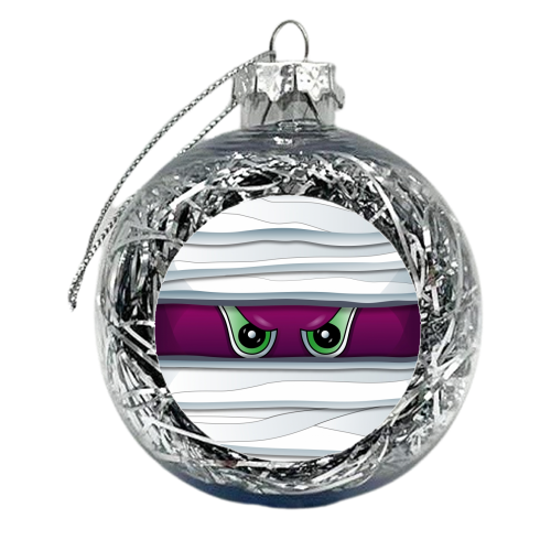 MUMMY - HALLOWEEN, HORROR, GOTH, MONSTER, B MOVIE, CUTE - xmas bauble by Snugbat