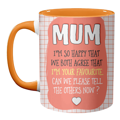 Mum's Favourite - unique mug by Adam Regester