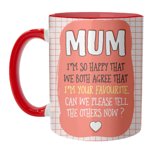 Mum's Favourite - unique mug by Adam Regester