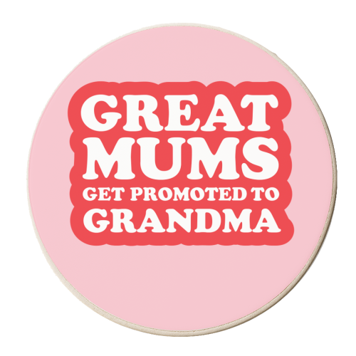 Mums get promoted to Grandma - personalised beer coaster by The Boy and the Bear