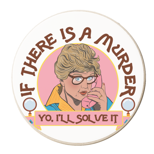 Murder She Wrote - I'll Solve It - personalised beer coaster by Niomi Fogden