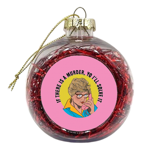 Murder She Wrote Mash Up - xmas bauble by Niomi Fogden