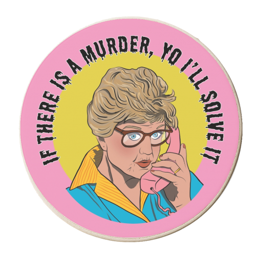 Murder She Wrote Mash Up - personalised beer coaster by Niomi Fogden