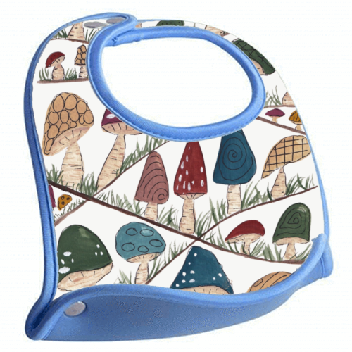 Mushroom Hills - feeding bib by Linbylane