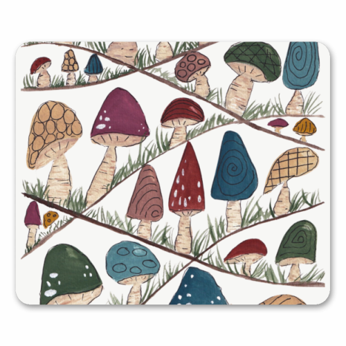Mushroom Hills - mouse mat by Linbylane