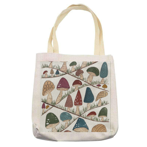 Mushroom Hills - printed canvas tote bag by Linbylane