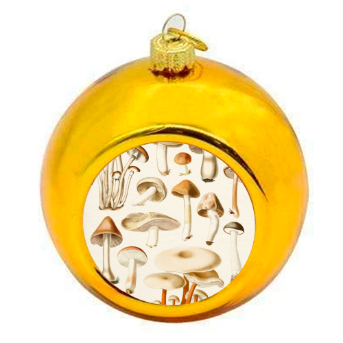 Mushrooms Collection - colourful christmas bauble by Gal Design
