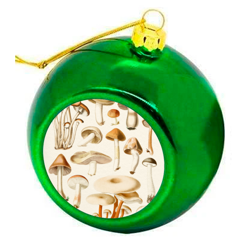 Mushrooms Collection - colourful christmas bauble by Gal Design