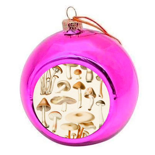Mushrooms Collection - colourful christmas bauble by Gal Design