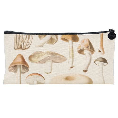 Mushrooms Collection - flat pencil case by Gal Design