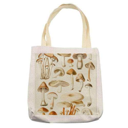 Mushrooms Collection - printed canvas tote bag by Gal Design