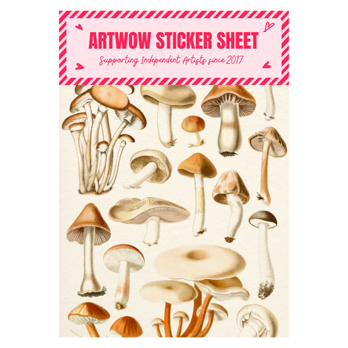 Mushrooms Collection - Sticker Sheet by Gal Design