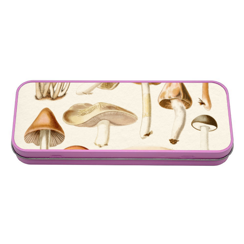 Mushrooms Collection - tin pencil case by Gal Design
