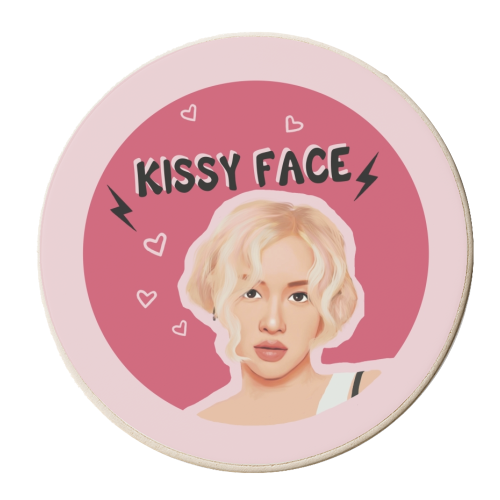 Music: APT Rosé Kissyface design - personalised beer coaster by Giddy Kipper